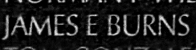 Burns's name inscribed on the Wall